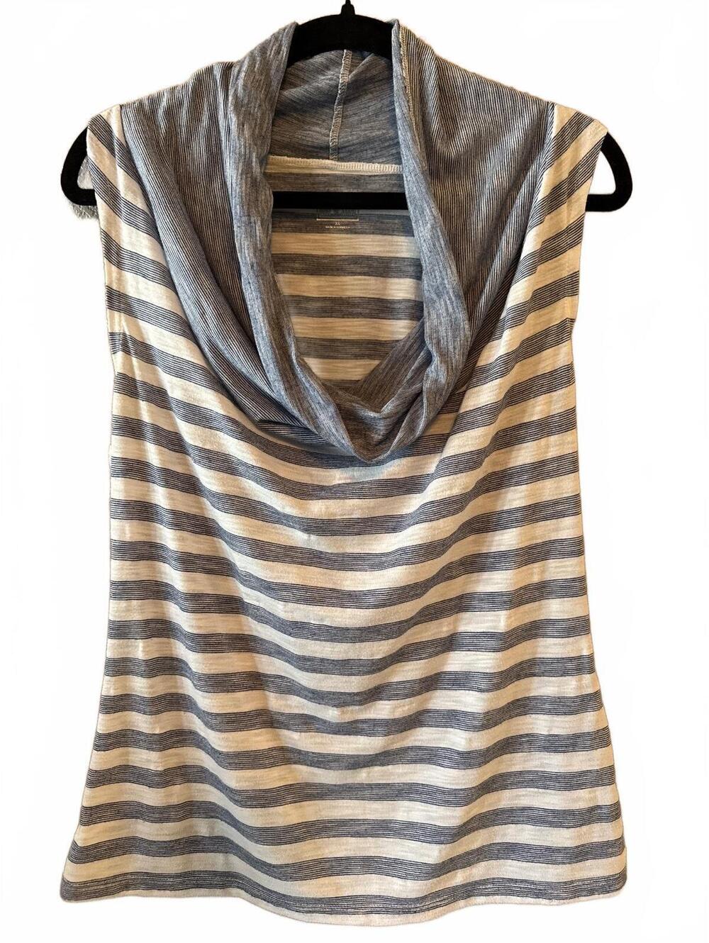 Converse One Star Sleeveless Striped Cowl Neck Top XL